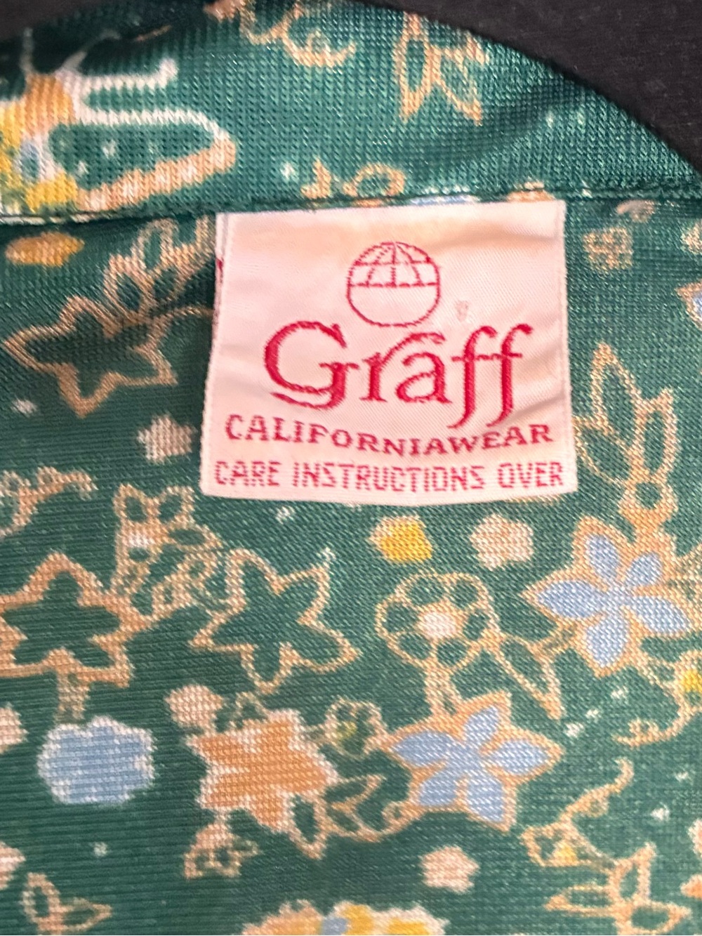 Graff Green Floral Cuff Button Up Women Boho Cottagecore Garden Blouse - Picture 3 of 8